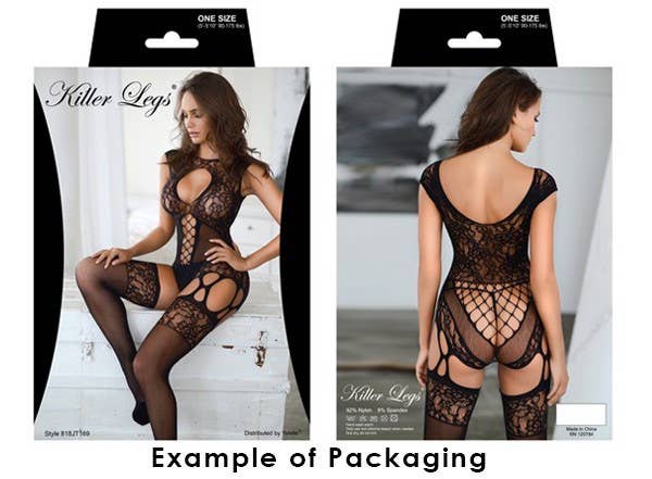 Aquamarine Sheer Fishnet Dress W/ Thong