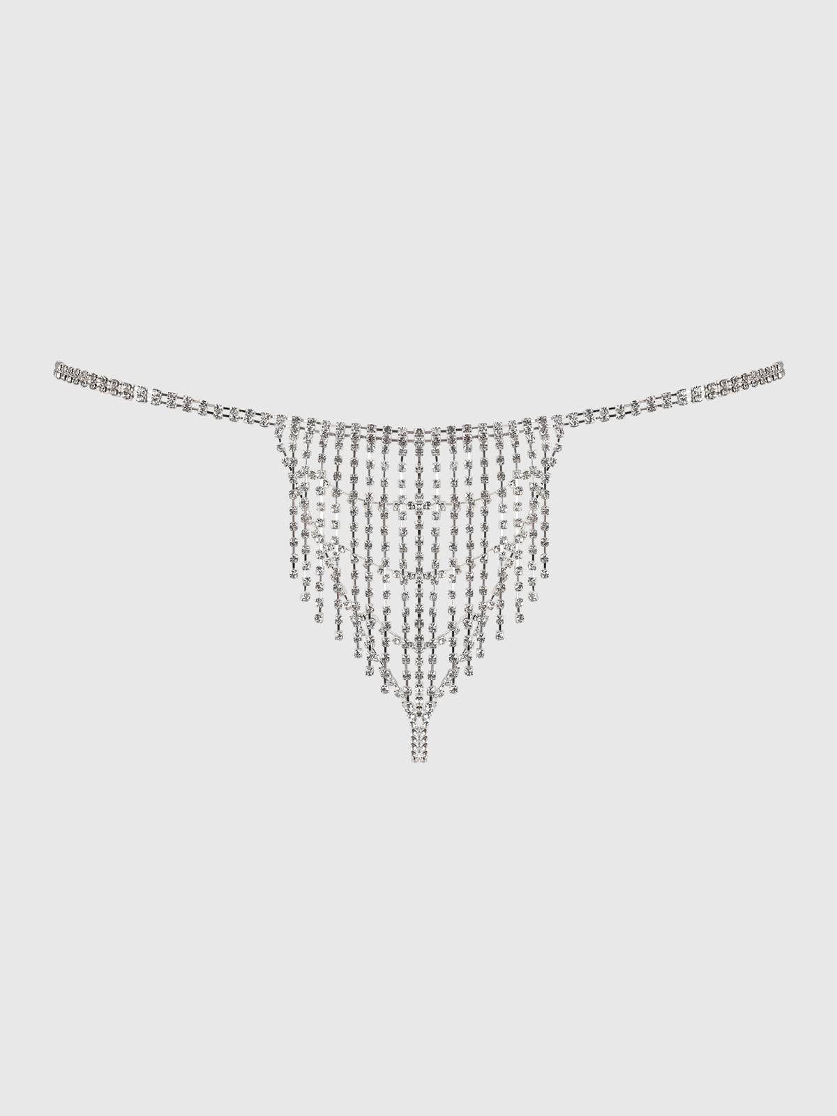 RHINESTONE FRINGE G-STRING