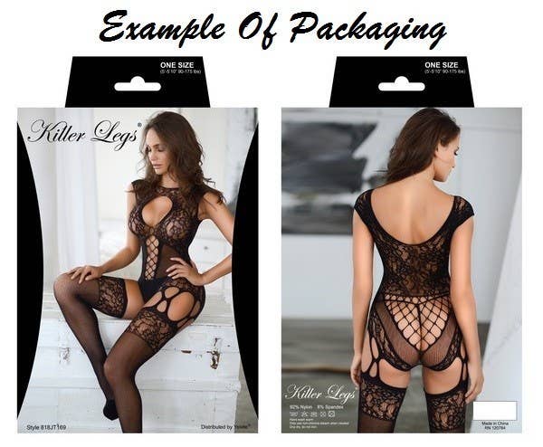 Open Gauge Crotchless Fishnet Bodystocking - Queen