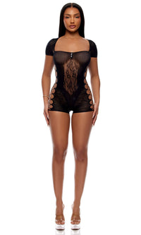 Cross Your Mind Romper Bodystocking