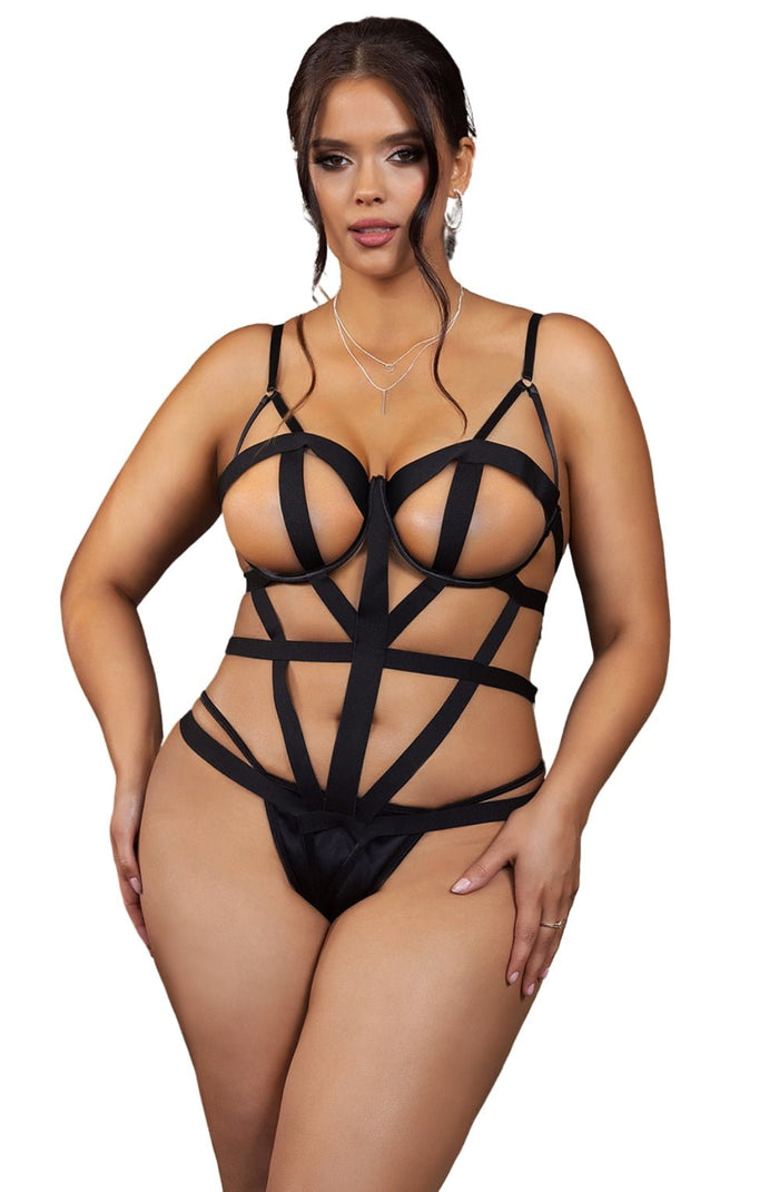 Plus Size Strappy Bodysuit