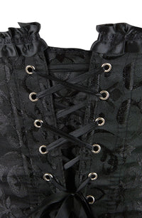 YesX YX886 Stunning Black Borcade Corset Up to 5XL
