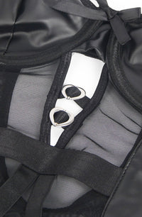 YesX YX890 Black Faux Leather Look & Mesh