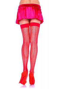 Fishnet Thigh Highs With Backseam