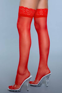 Keep A Secret Thigh Highs Red