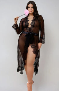YesX YX734Q  Lacey Black Robe