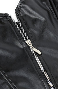 YesX YX897 Faux Leather Corset & Skirt